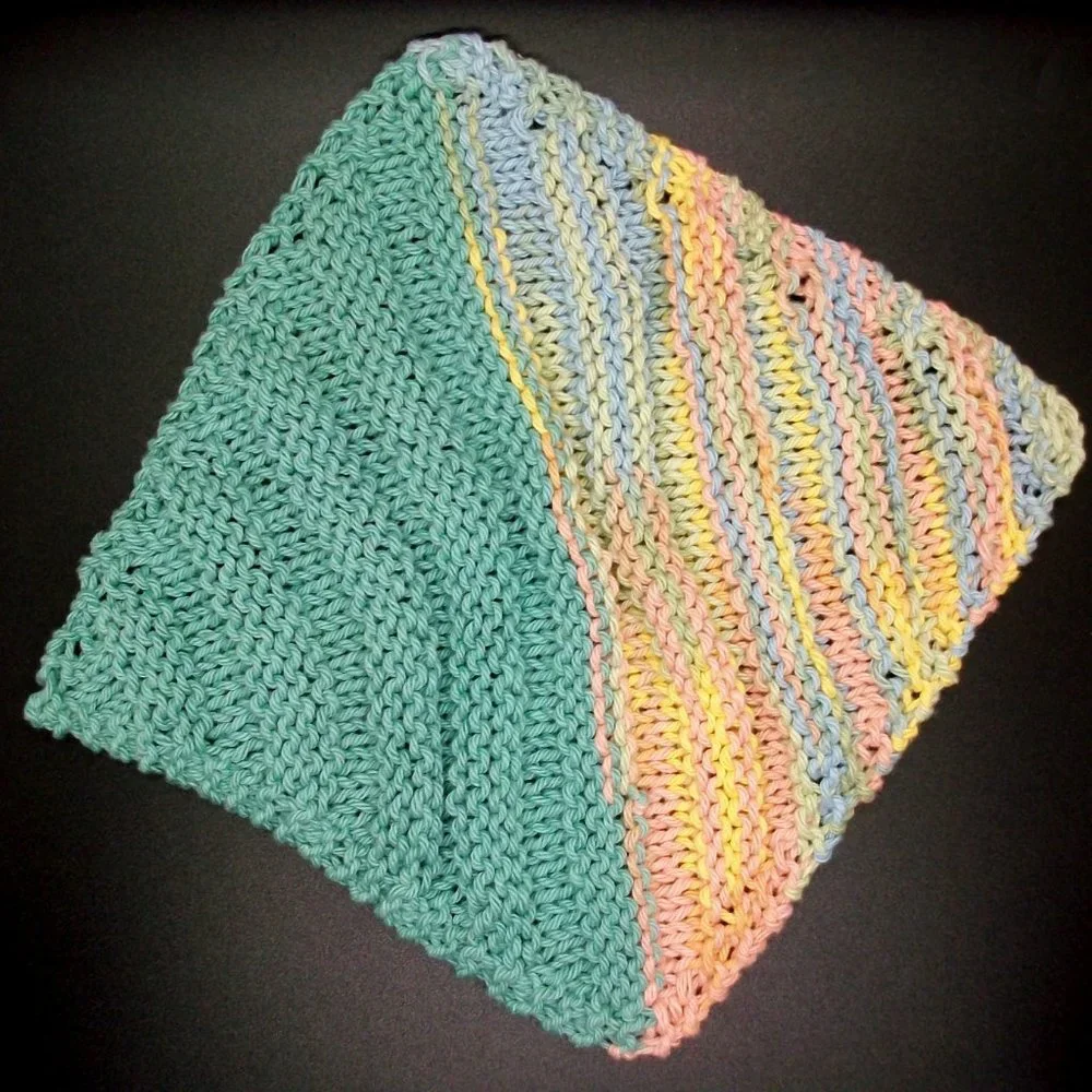 Handmade Knit Cotton Wash Dish Spa Cloth Scrubbie Set